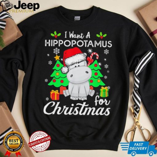 Retro I Want A Hippopotamus For Christmas Xmas Hippo Pajama T Shirt