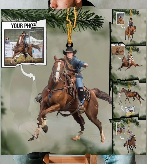 Riding Horse Ornament Custom Photo