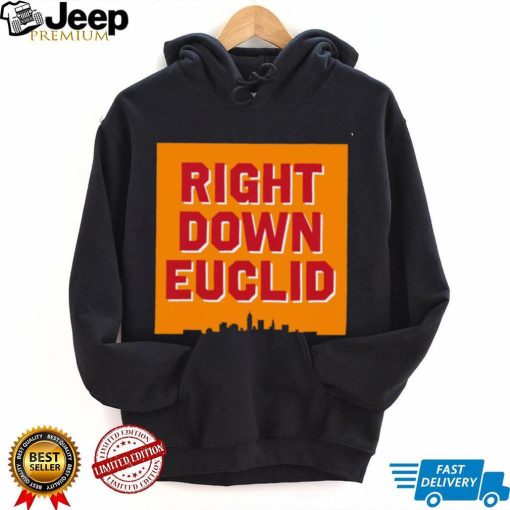 Right Down Euclid statement logo shirt