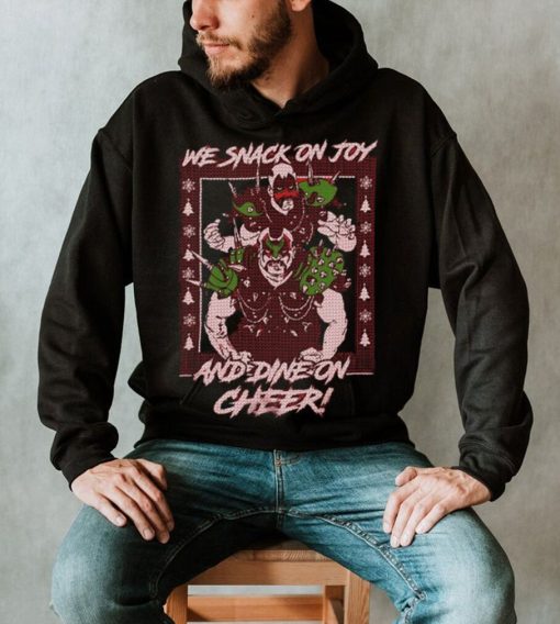 Road Warriors Legion of Doom We Snack on Joy and Dine On Cheer Ugly Christmas Sweater Inspired Shirt