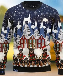 Rottweiler Dog Family Ugly Christmas Sweater
