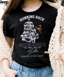 Running back Marion Barber III 1983 2022 signature shirt