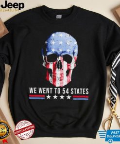 Skull We Went To 54 States T Shirt