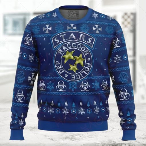 STARS Racoon City Police Resident Evil Ugly Christmas Sweater