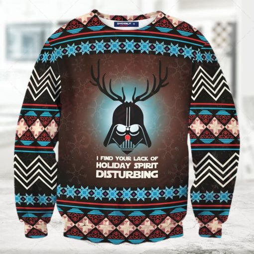 SW Ugly Sweater SW Sith I Find Your Lack Of Holiday Spirit Disturbing Sweater 2022