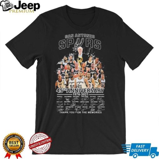 San Antonio Spurs 45th Anniversary Thank You For Memories Shirt