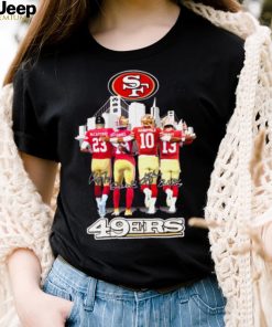 San Francisco 49ers McCaffrey Deebo Samuel Jimmy Garoppolo Brock Purdy signatures shirt