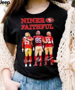 San Francisco 49ers Niner Faithful Deebo Samuel George Kittle And Garoppolo Signatures Shirt