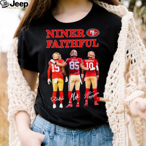 San Francisco 49ers Niner Faithful Deebo Samuel George Kittle And Garoppolo Signatures Shirt