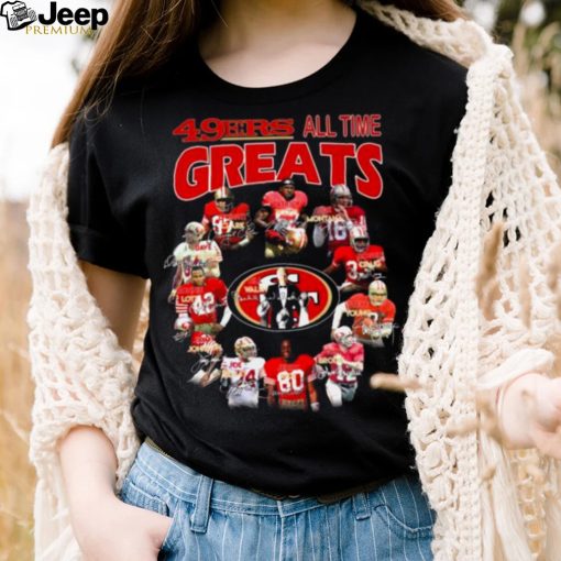 San Francisco 49ers all time greats signatures 2023 shirt