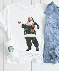 Santa Champagne Bottle Christmas Shirt