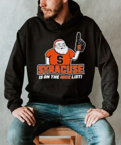 Santa Claus Syracuse Orange Is On The Nice List Shirt