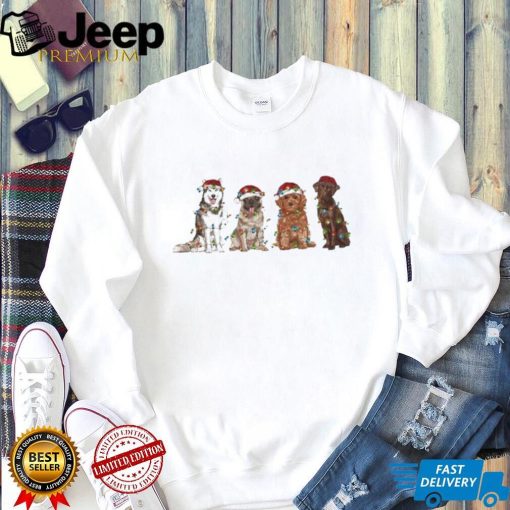 Santa Dogs Light Christmas Shirt