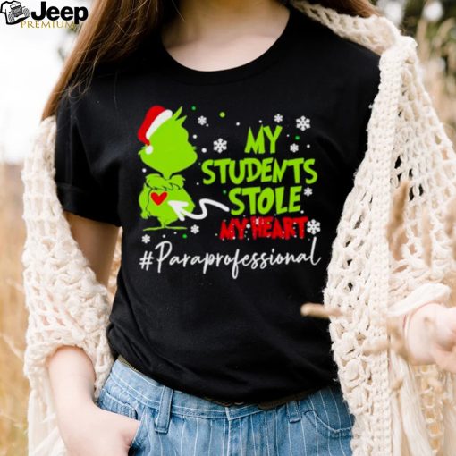 Santa Grinch My Students Stole My Heart #Paraprofessional Christmas shirt