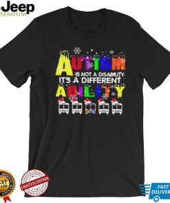 Santa Schoolbus Autism Is Not A Disability It’s A Different Ability Shirt