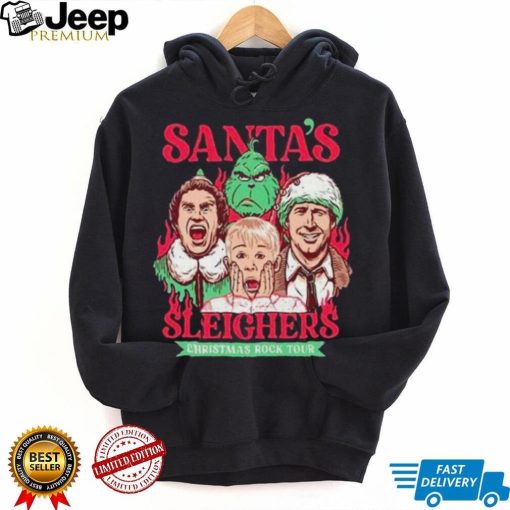 Santa Sleighers Christmas Rock Tour Home Alone Funny Xmas 2022 shirt