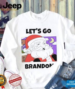 Santa let’s go brandon Christmas Holiday art shirt