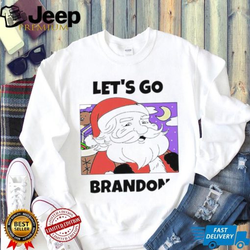 Santa let’s go brandon Christmas Holiday art shirt