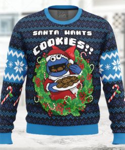 Santa s Cookies Cookie Monster Ugly Christmas Sweater