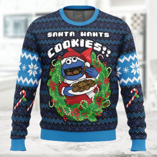 Santa s Cookies Cookie Monster Ugly Christmas Sweater