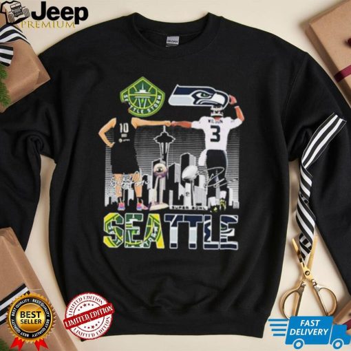 Seattle Storm Sue Bird And Seattle Seahawks Russell Wilson Signatures Shirt