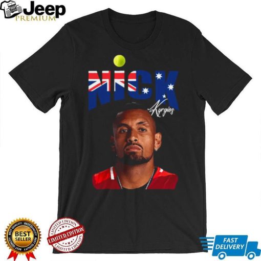 Signature Of Nick Kyrgios Tennis England shirt