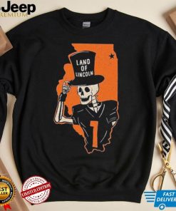 Skeleton Illinois Fighting Illini Land Of Lincoln Shirt