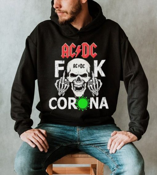 Skull AC DC Fuck Corona Virus Shirt