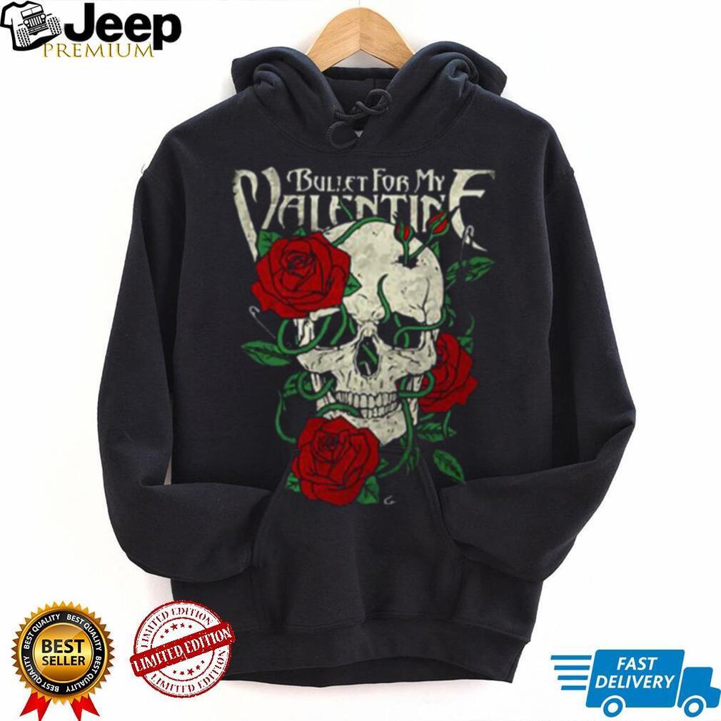 teejeep Rock My Valentine - For Skull Band And Shirt Roses Bullet