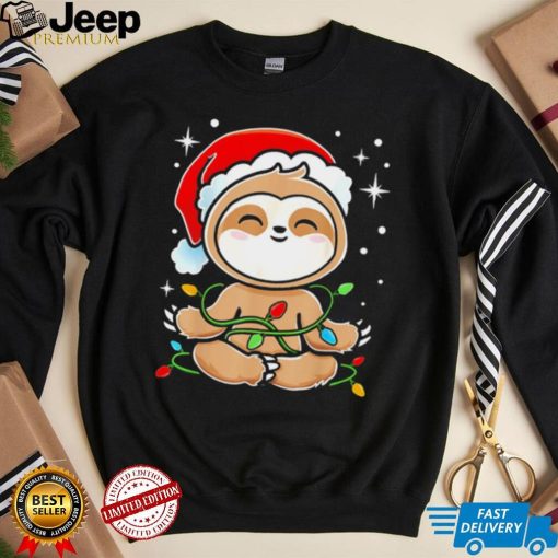 Sloth Christmas Tree Lights shirt