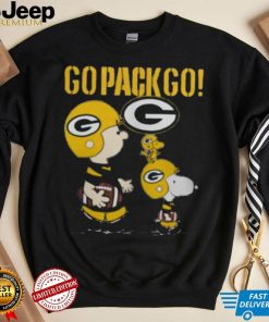 Snoopy Charlie Brown Go Pack Go Green Bay Packers Shirt