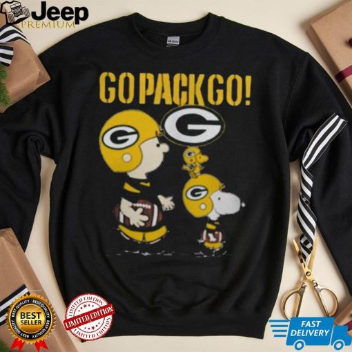 Snoopy Charlie Brown Go Pack Go Green Bay Packers Shirt