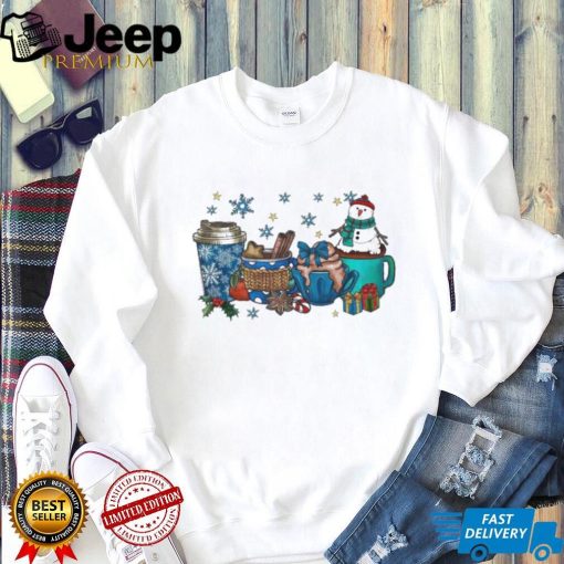 Snowman Coffee Snow Christmas shirt