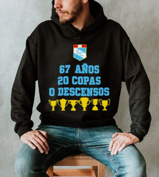 Sporting cristal 67 anos 20 copas 0 descensos T shirt