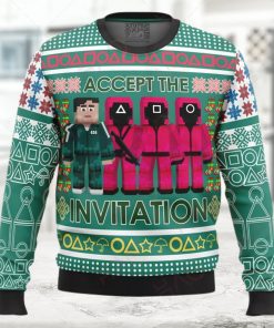 Squid Game Invitation Ugly Christmas Sweater