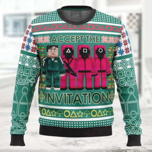 Squid Game Invitation Ugly Christmas Sweater