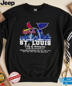 St. Louis City of Champions St Louis Cardinals and St. Louis Blues 2022 shirt