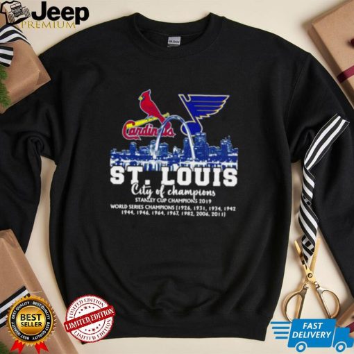 St. Louis City of Champions St Louis Cardinals and St. Louis Blues 2022 shirt