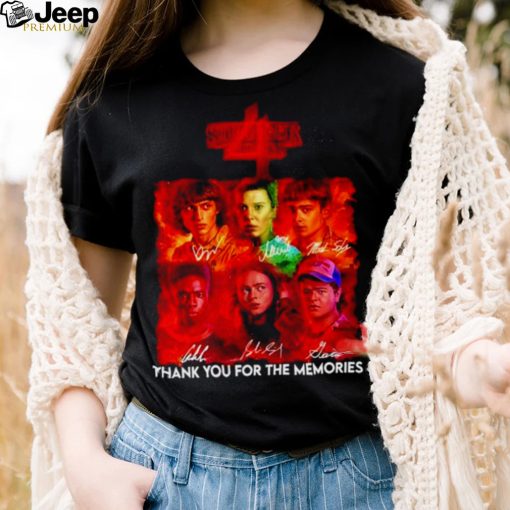 Stranger Things 4 thank you for the memories signatures shirt