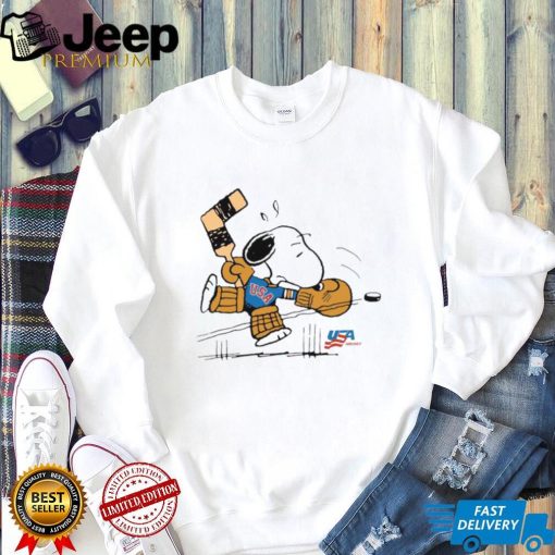 Streaker sport x Peanuts usa hockey Snoopy goalie t shirt