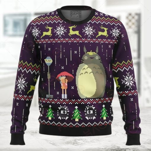 Studio Ghibli Totoro Rain Miyazaki Ugly Christmas Sweater