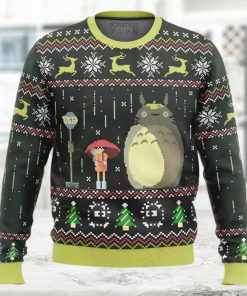 Studio Ghibli Totoro Rain Ugly Christmas Sweater