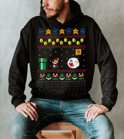 Super Mario Design Pattern Ugly Christmas shirt