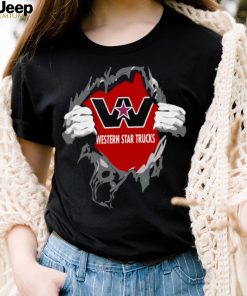 Superhero With Western Star Trucks Logo Shirt