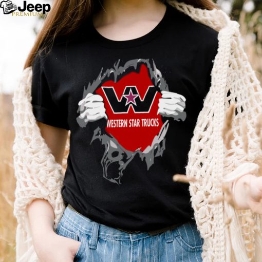 Superhero With Western Star Trucks Logo Shirt