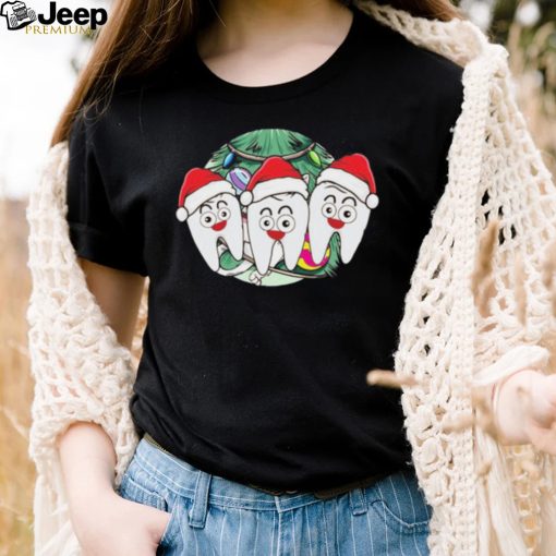 Teeth Santa Hat Chrismas Xcool Giftmas Dental Assistant Hygienist Meaningful Gif Shirt