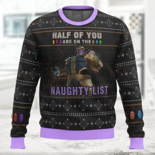 Thanos Naughty List Ugly Christmas Sweater