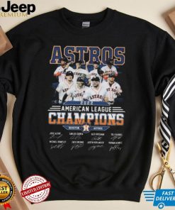 The Astros 2022 American League Champions Houston Astros Team Signatures Shirt