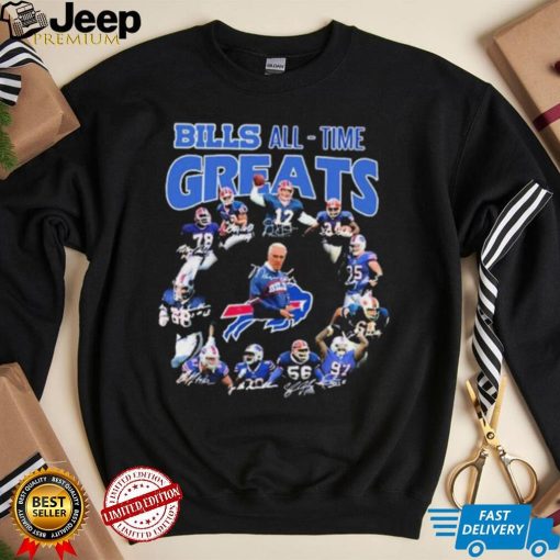 The Bills All time Greats Team Signatures Shirt