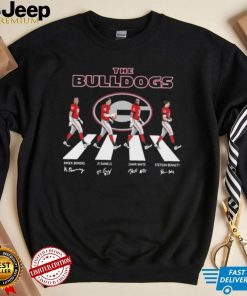 The Bulldogs Brock Bowers Jt Daniels Zamir White And Stetson Bennett Abbey Road Signatures Shirt